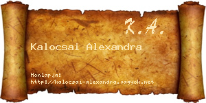 Kalocsai Alexandra névjegykártya